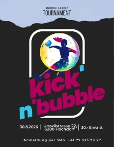 Flyer Bubble Soccer Event